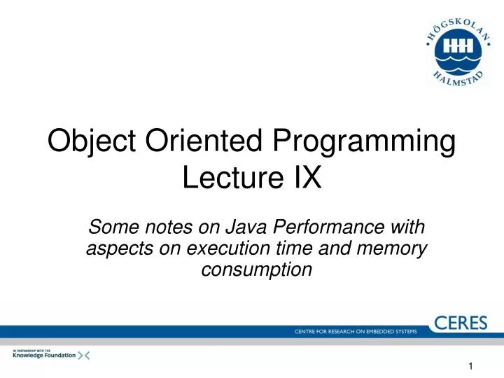 object oriented programming lecture ix
