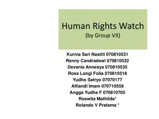 human rights watch by group vii