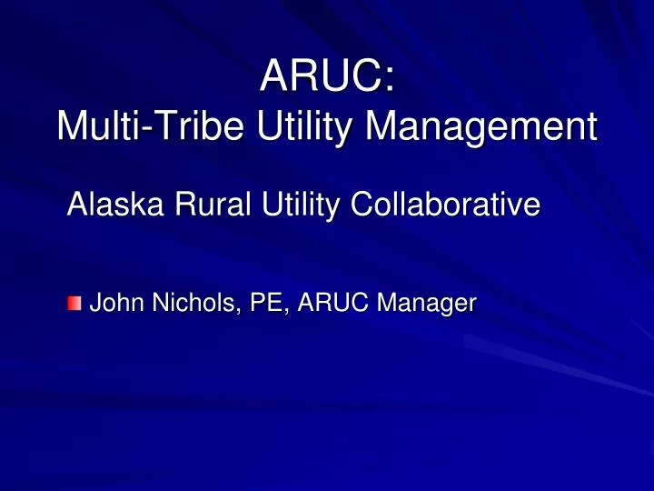 aruc multi tribe utility management