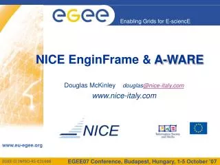 NICE EnginFrame &amp; A-WARE