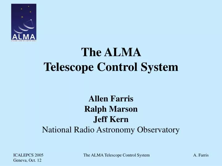 the alma telescope control system