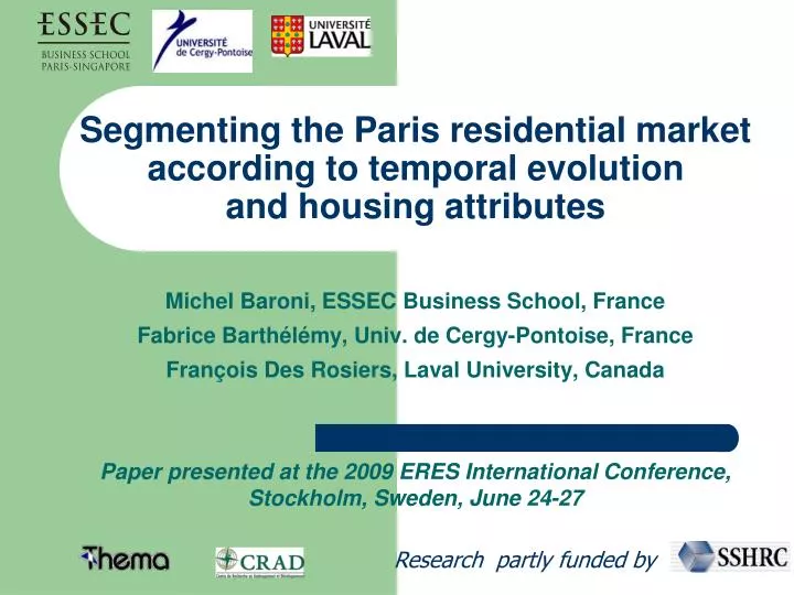 segmenting the paris residential market according to temporal evolution and housing attributes