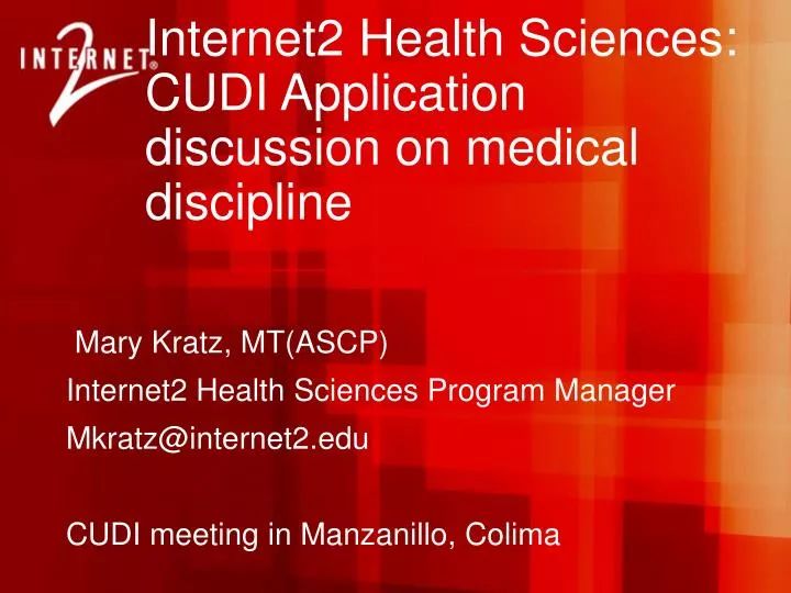 internet2 health sciences cudi application discussion on medical discipline