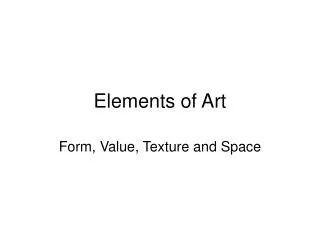 Elements of Art