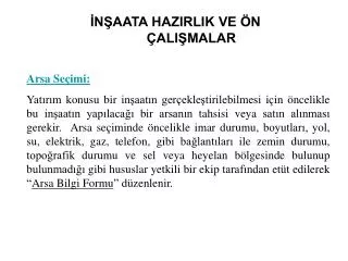 n aata hazirlik ve n ali malar