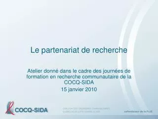 le partenariat de recherche