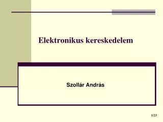 elektronikus kereskedelem