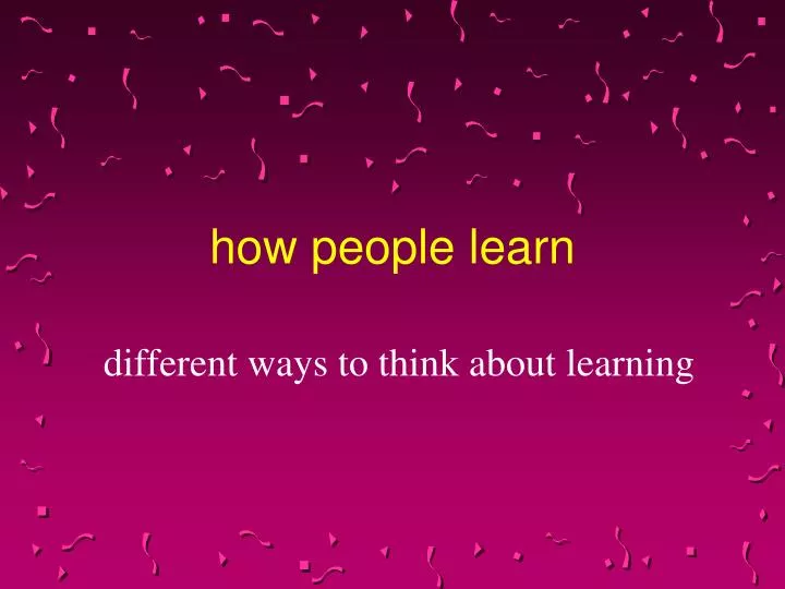 how people learn