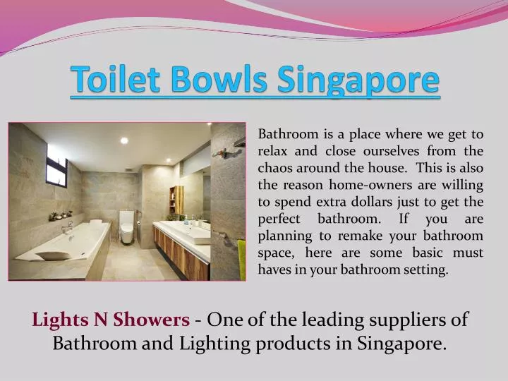 toilet bowls singapore