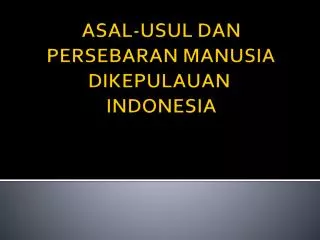 PPT - ASAL USUL KEHIDUPAN PowerPoint Presentation, Free Download - ID ...