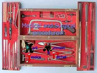Medical and Surgical procedures!