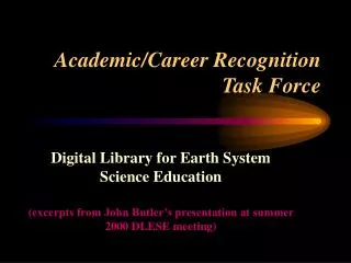Academic/Career Recognition Task Force