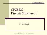 CPCS222 Discrete Structures I - slide 1