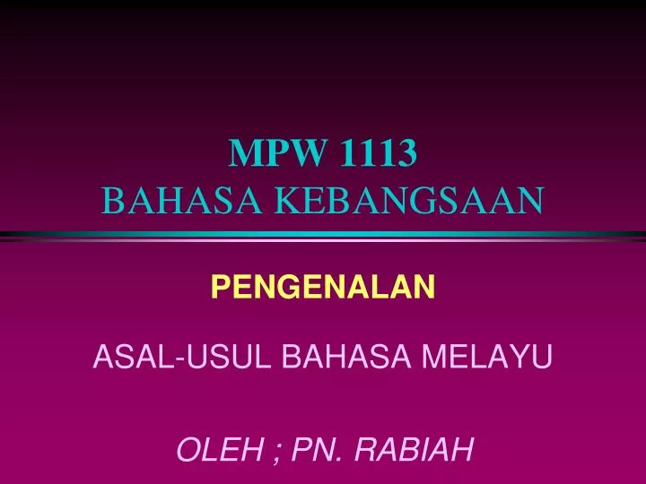 mpw 1113 bahasa kebangsaan