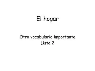 el hogar