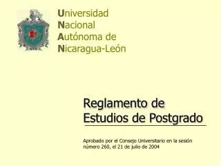 u niversidad n acional a ut noma de n icaragua le n