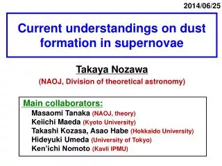 Current understandings on dust formation in supernovae