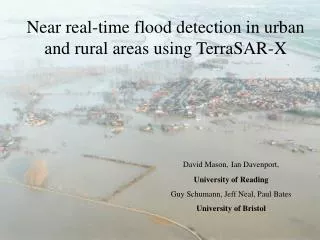 Near real-time flood detection in urban and rural areas using TerraSAR-X