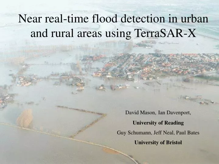 near real time flood detection in urban and rural areas using terrasar x