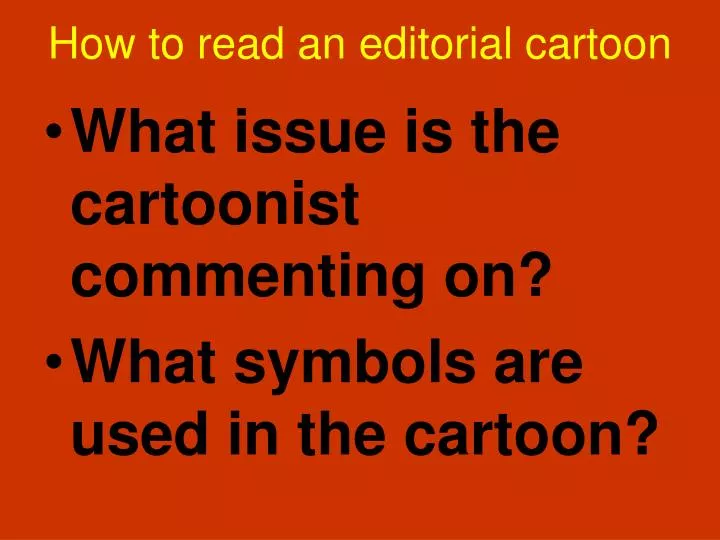 how to read an editorial cartoon