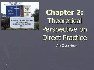 Chapter 2: Theoretical Perspective on Direct Practice