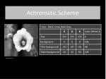Achromatic Scheme - slide 1