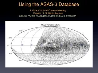 Using the ASAS-3 Database