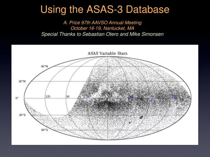 using the asas 3 database