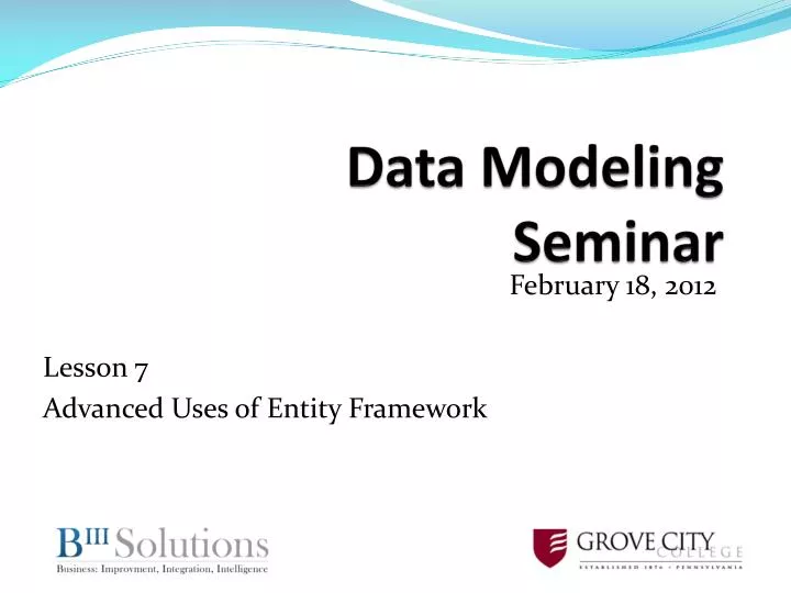 data modeling seminar