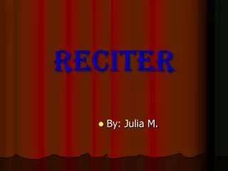 reciter