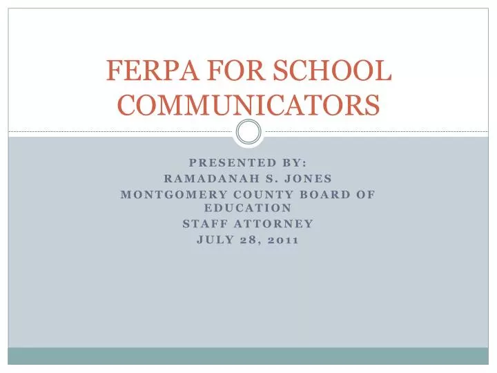ferpa for school communicators