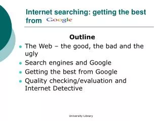 Internet searching: getting the best from