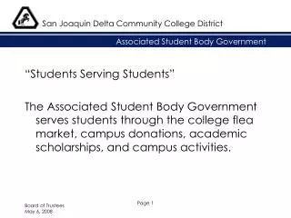 Associated Student Body Government