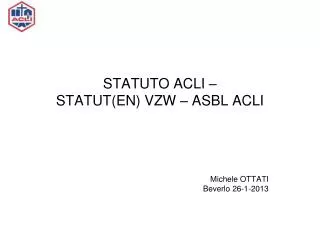 statuto acli statut en vzw asbl acli