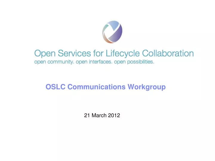 oslc communications workgroup