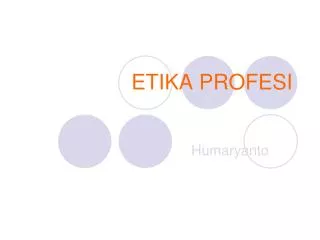 etika profesi