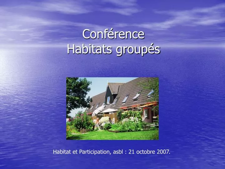 conf rence habitats group s