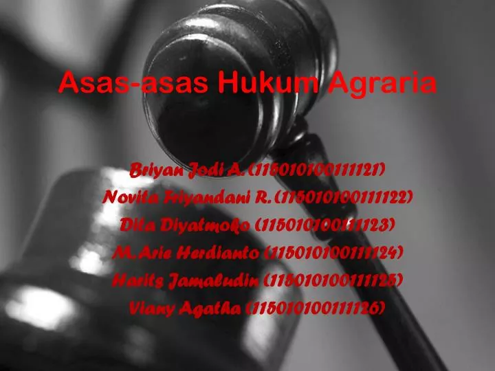 PPT - Asas-asas Hukum Agraria PowerPoint Presentation, Free Download ...