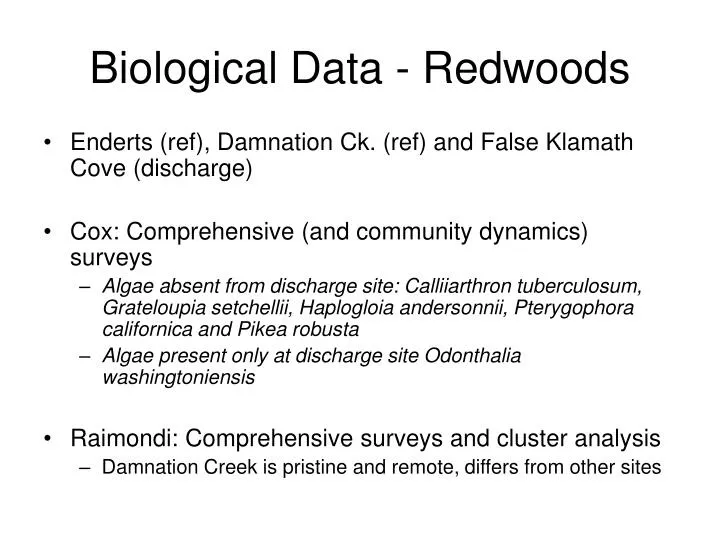biological data redwoods