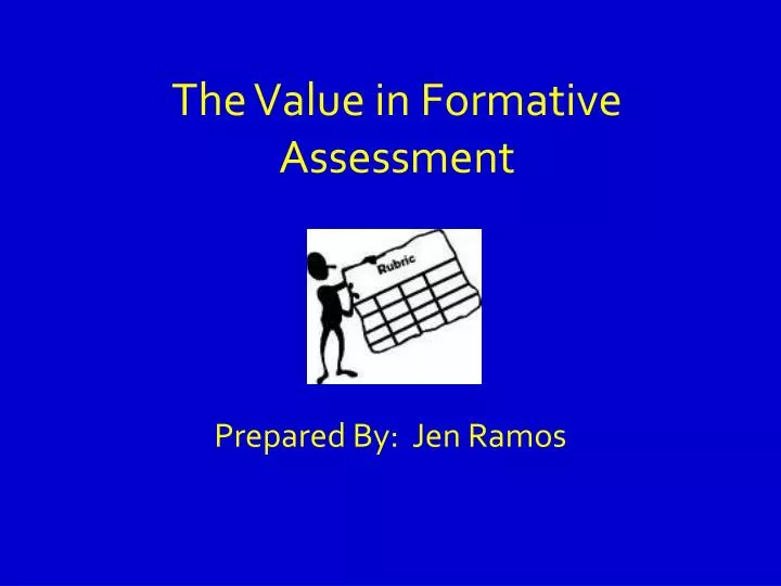 the value in formative assessment