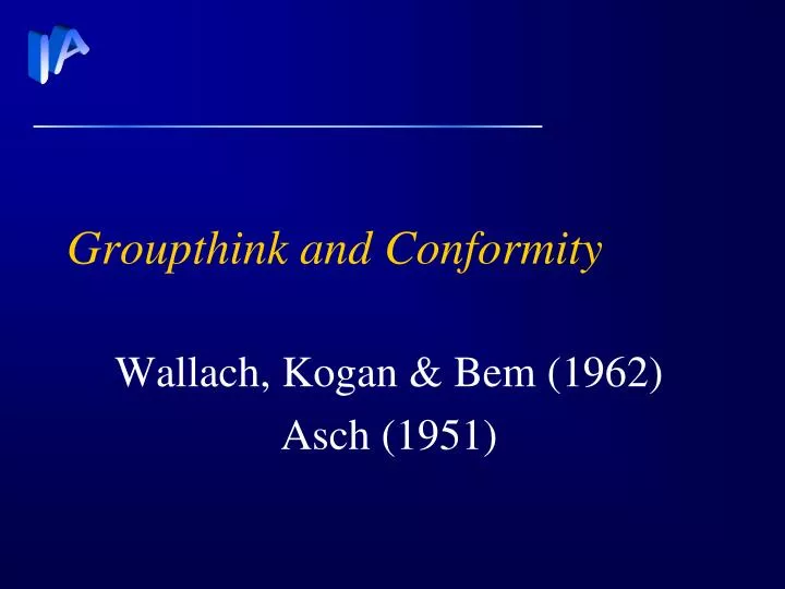 groupthink and conformity