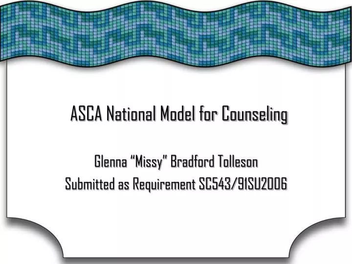 asca national model for counseling