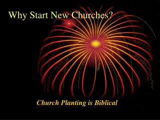 Why Start New Churches?