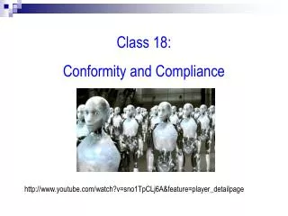 Class 18: Conformity and Compliance