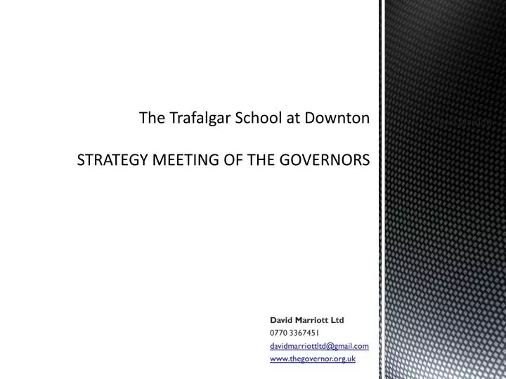 the trafalgar school at downton strategy meeting of the governors