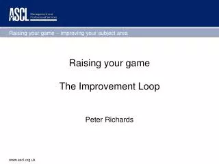 Raising your game The Improvement Loop