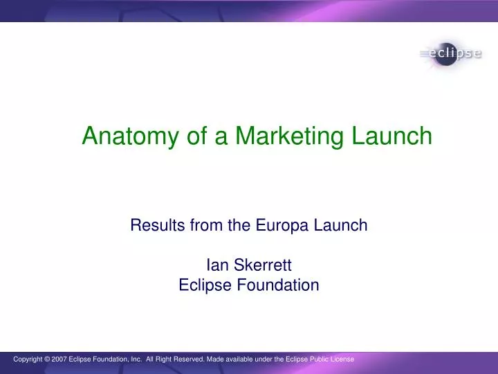 anatomy of a marketing launch