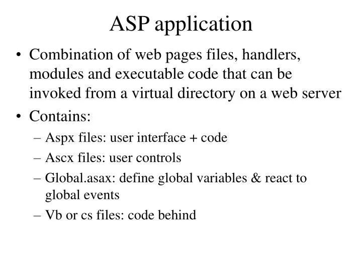 asp application
