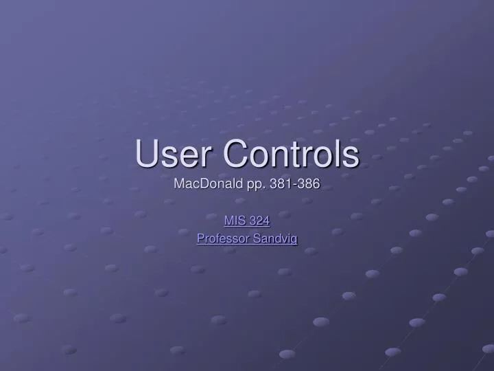 user controls macdonald pp 381 386