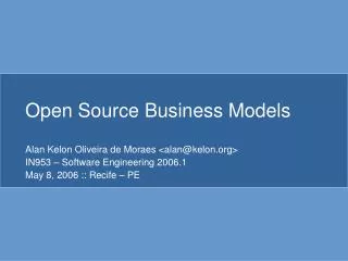 Open Source Business Models